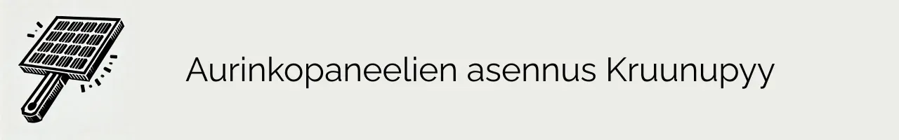 Aurinkopaneelien asennus Kruunupyy